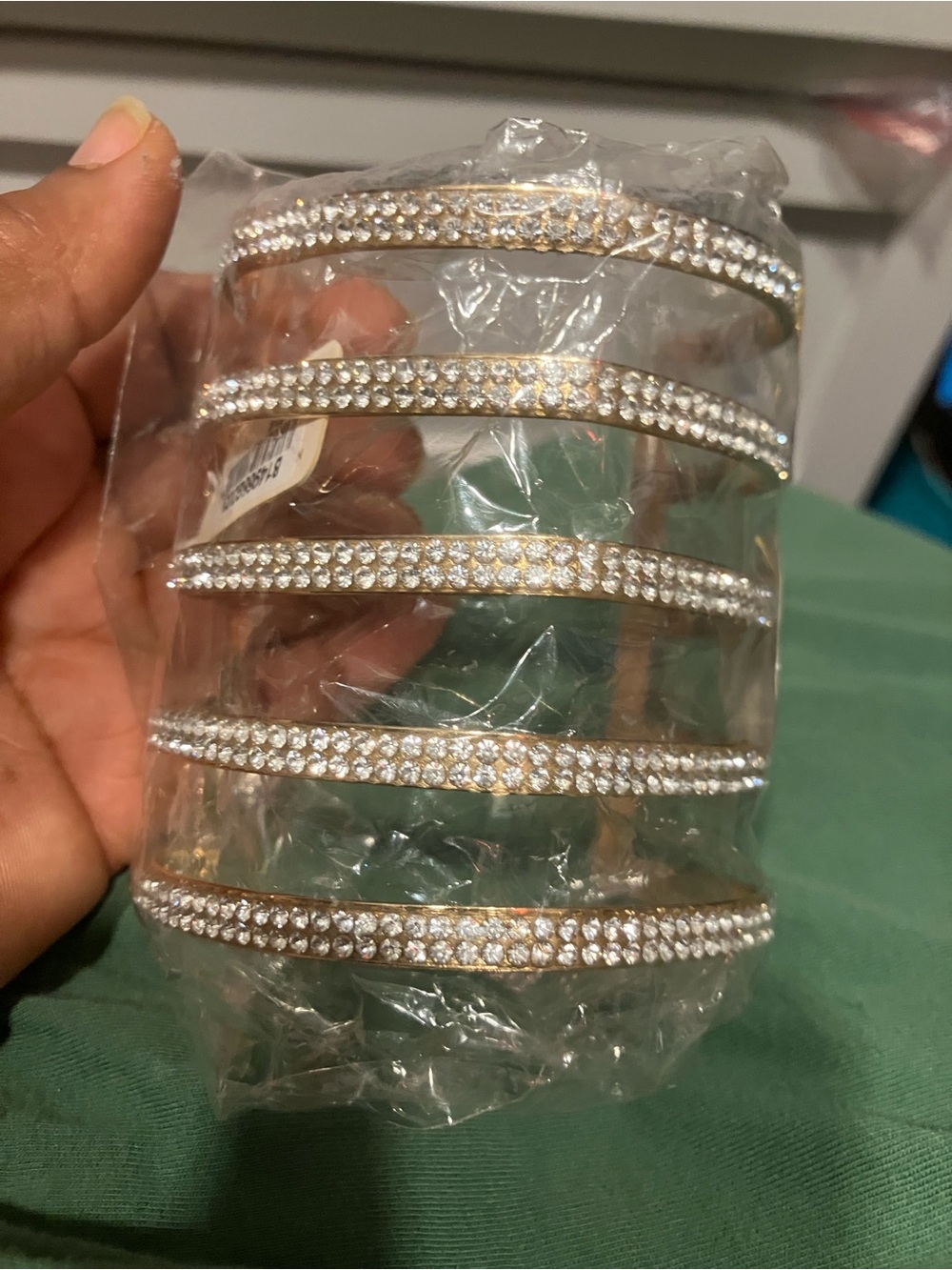 Ella Gold-Tone Crystal Bangle Bracelet Set